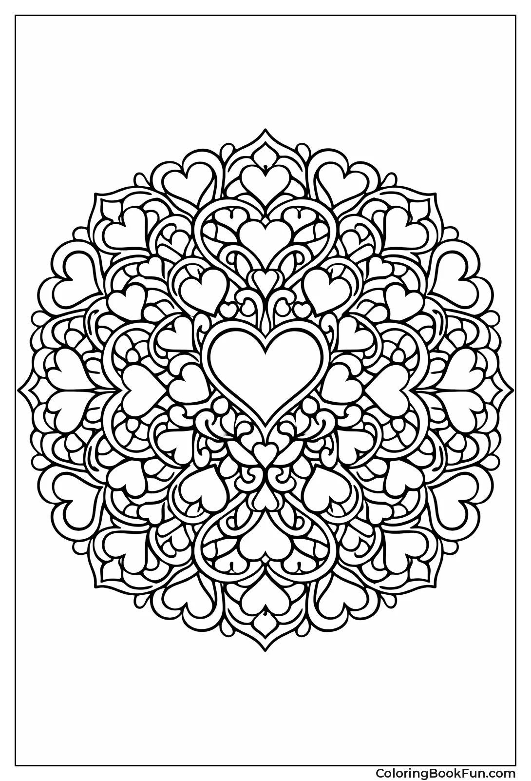 Heart Mandala with Vines