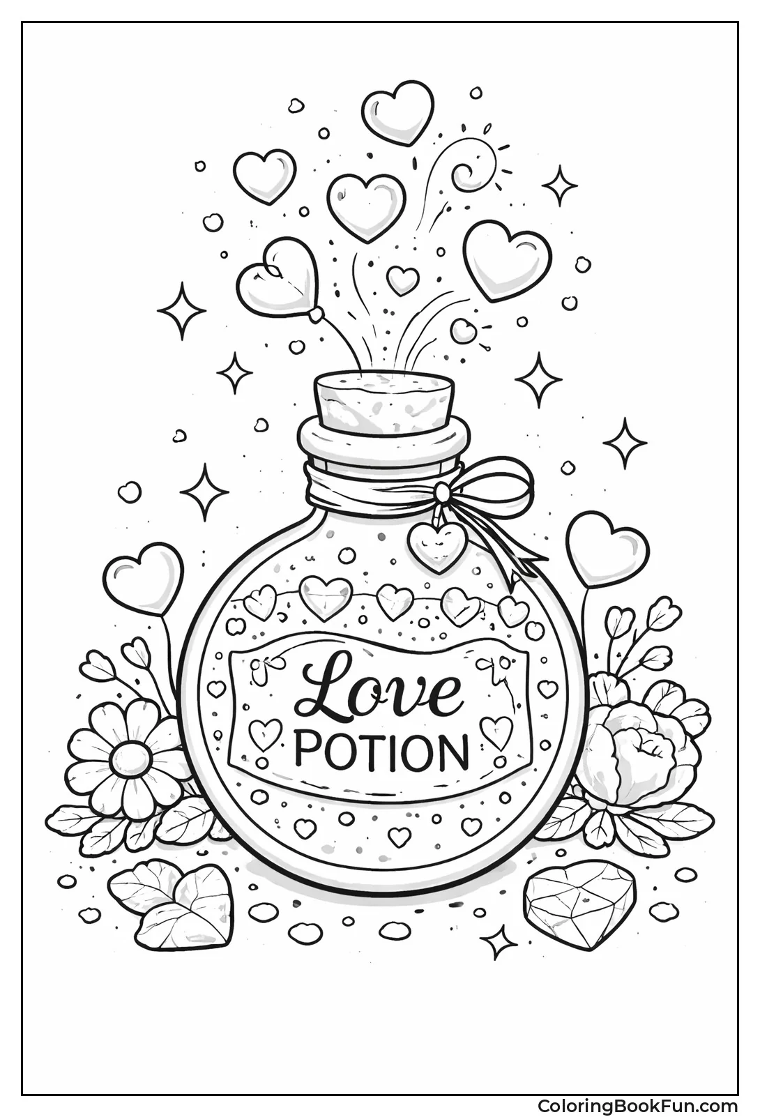 Love Potion Bubbles with Hearts