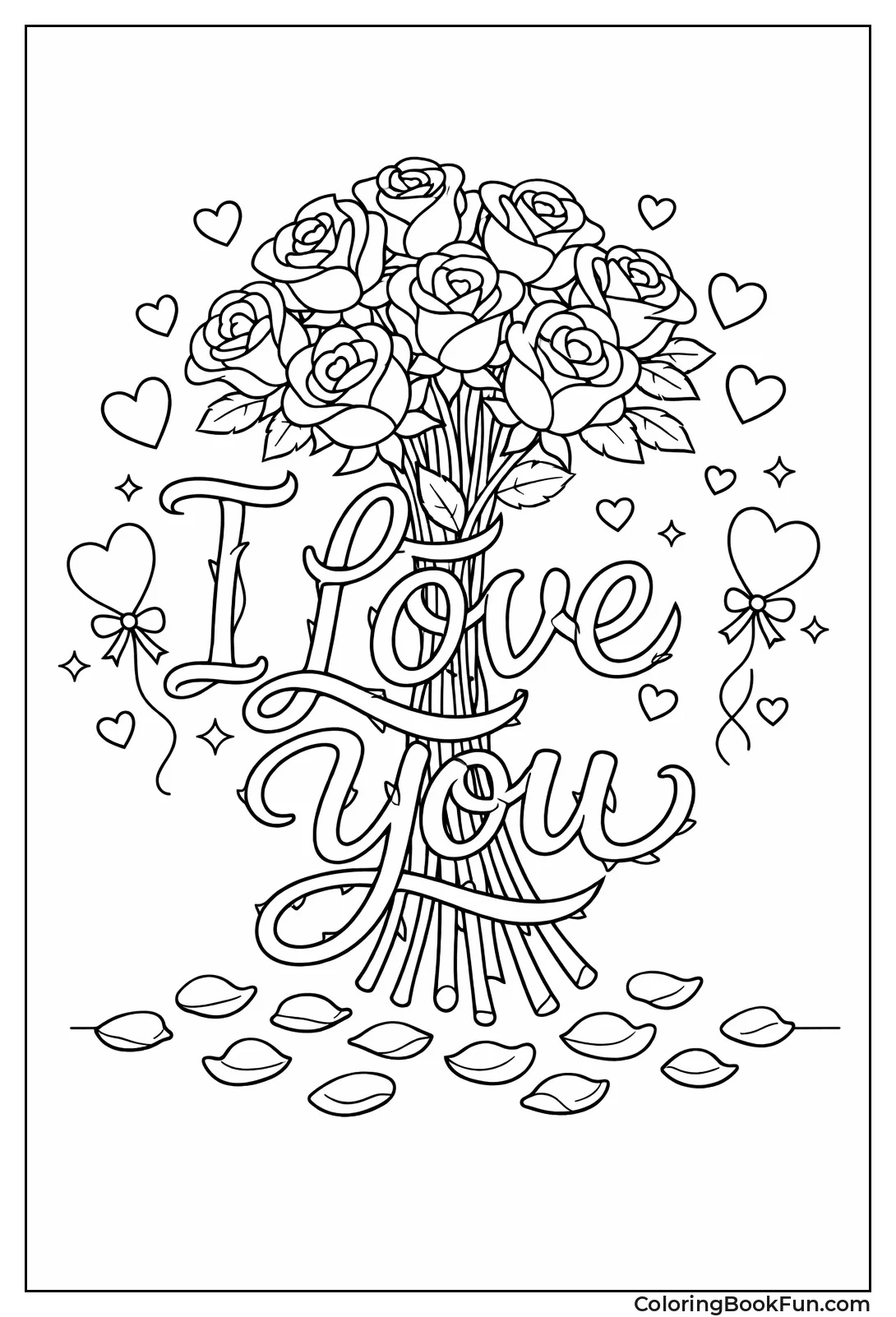 Roses Bouquet Spells I Love You