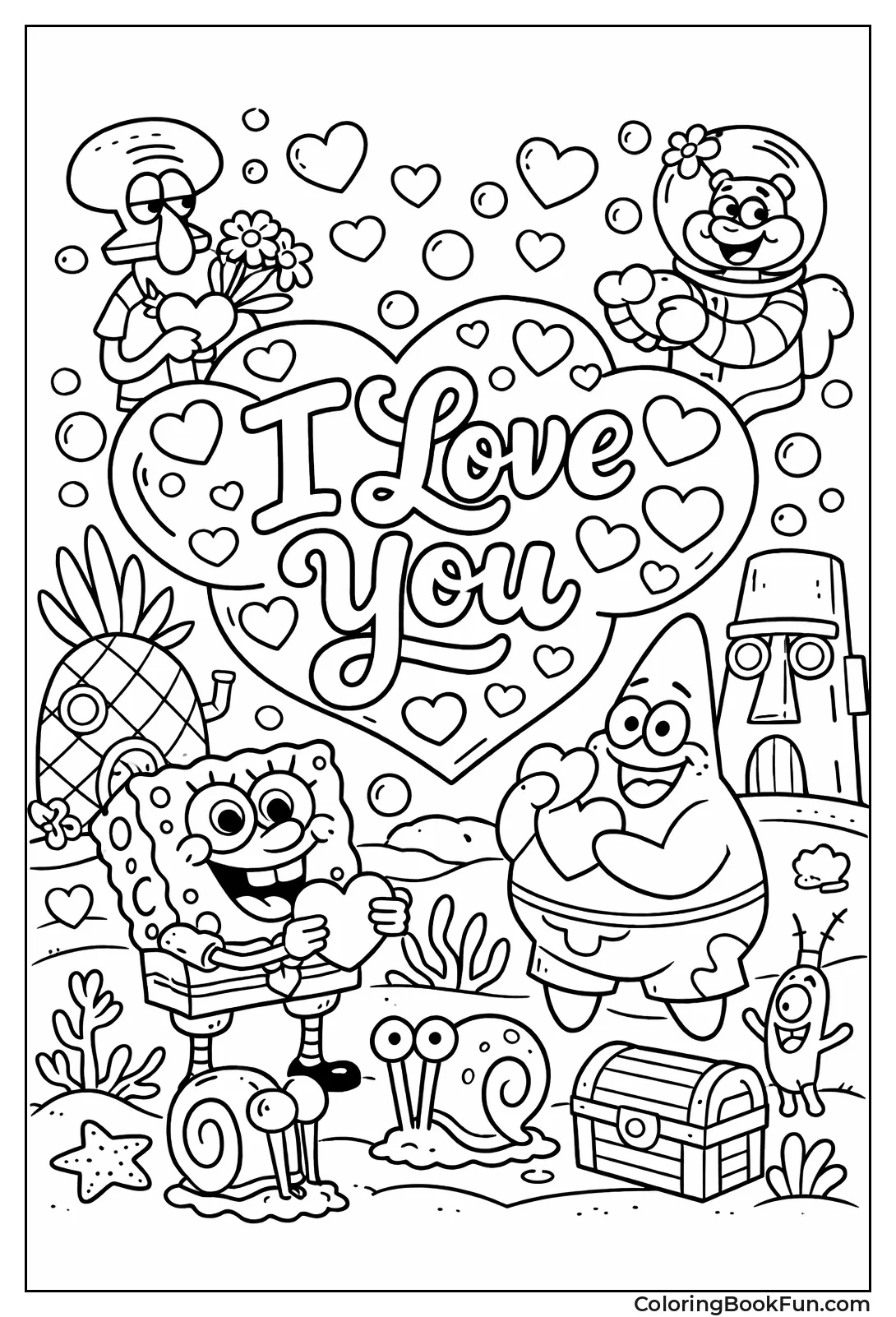 Spongebob Blows Love Bubbles