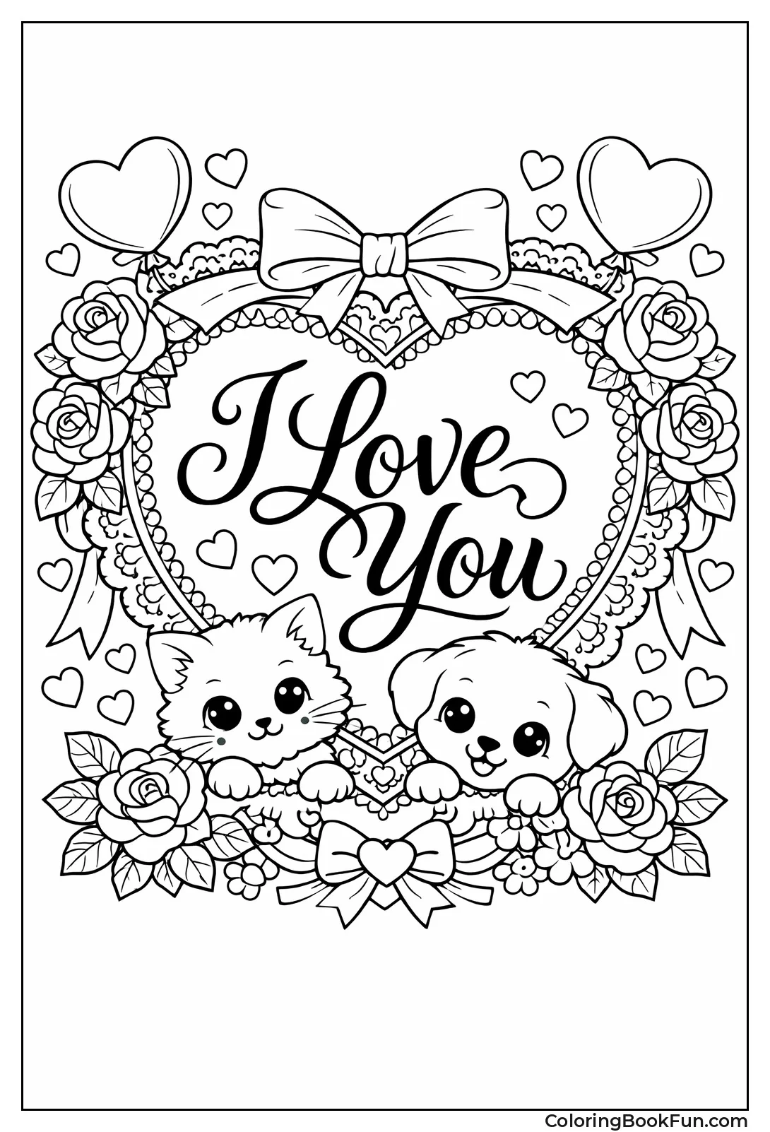 Lace Heart Frame with Roses