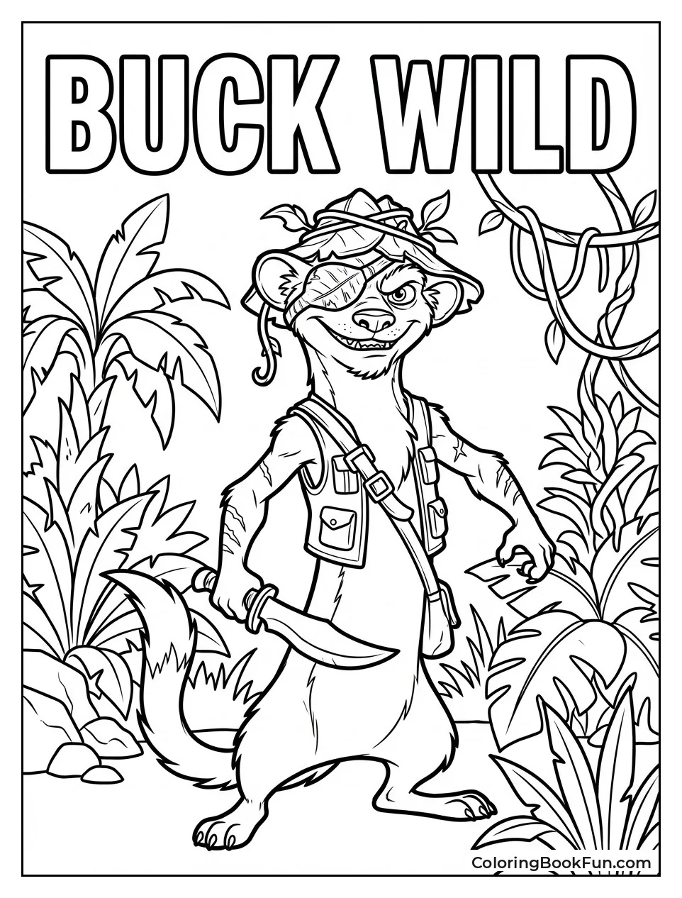 Buck Poses with Knife