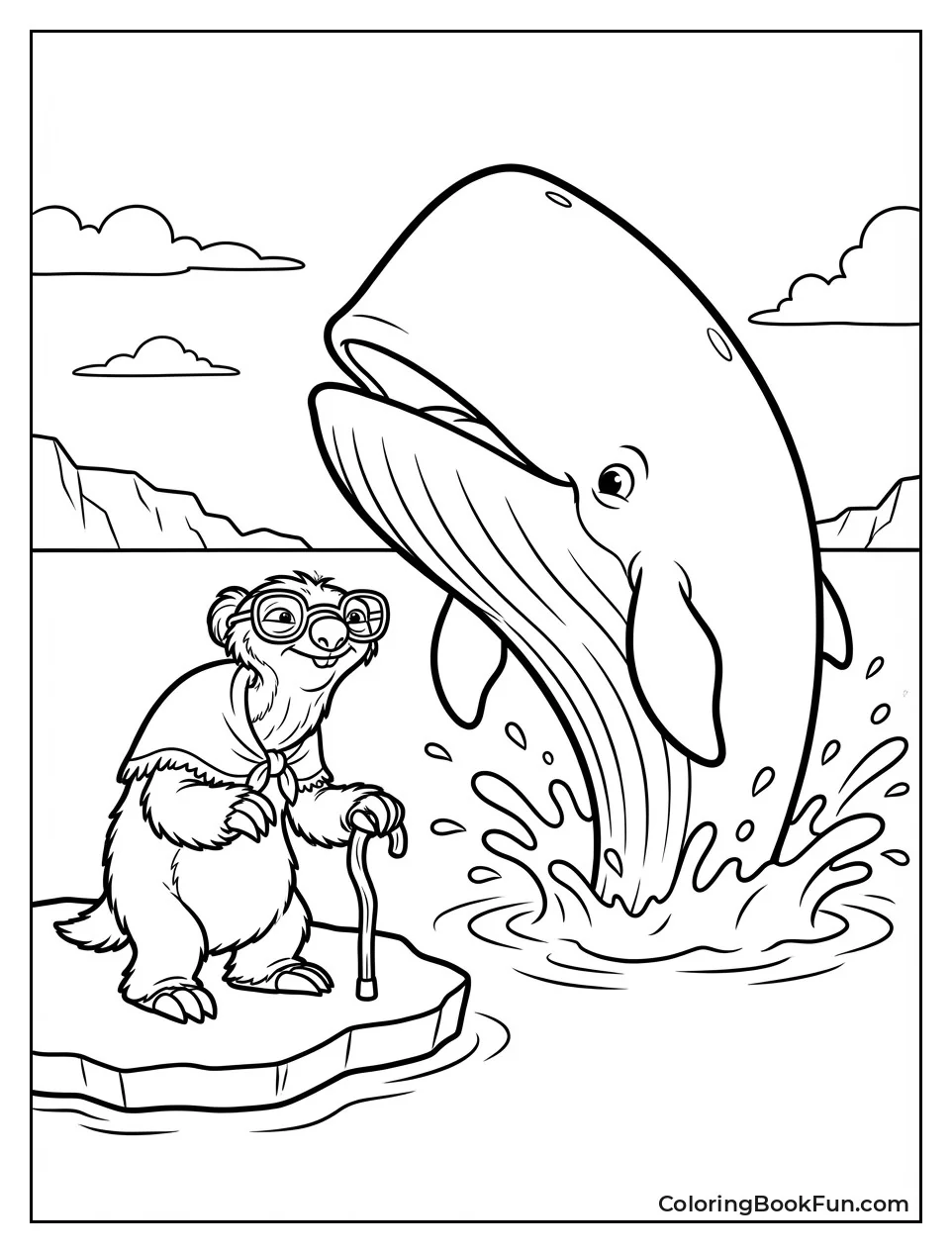 Granny with Pet Whale