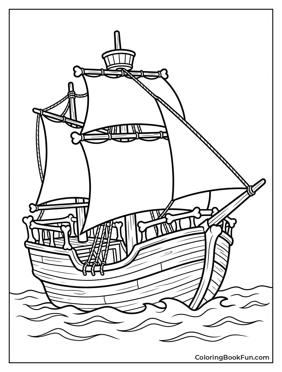 Pirate Ship on Waves