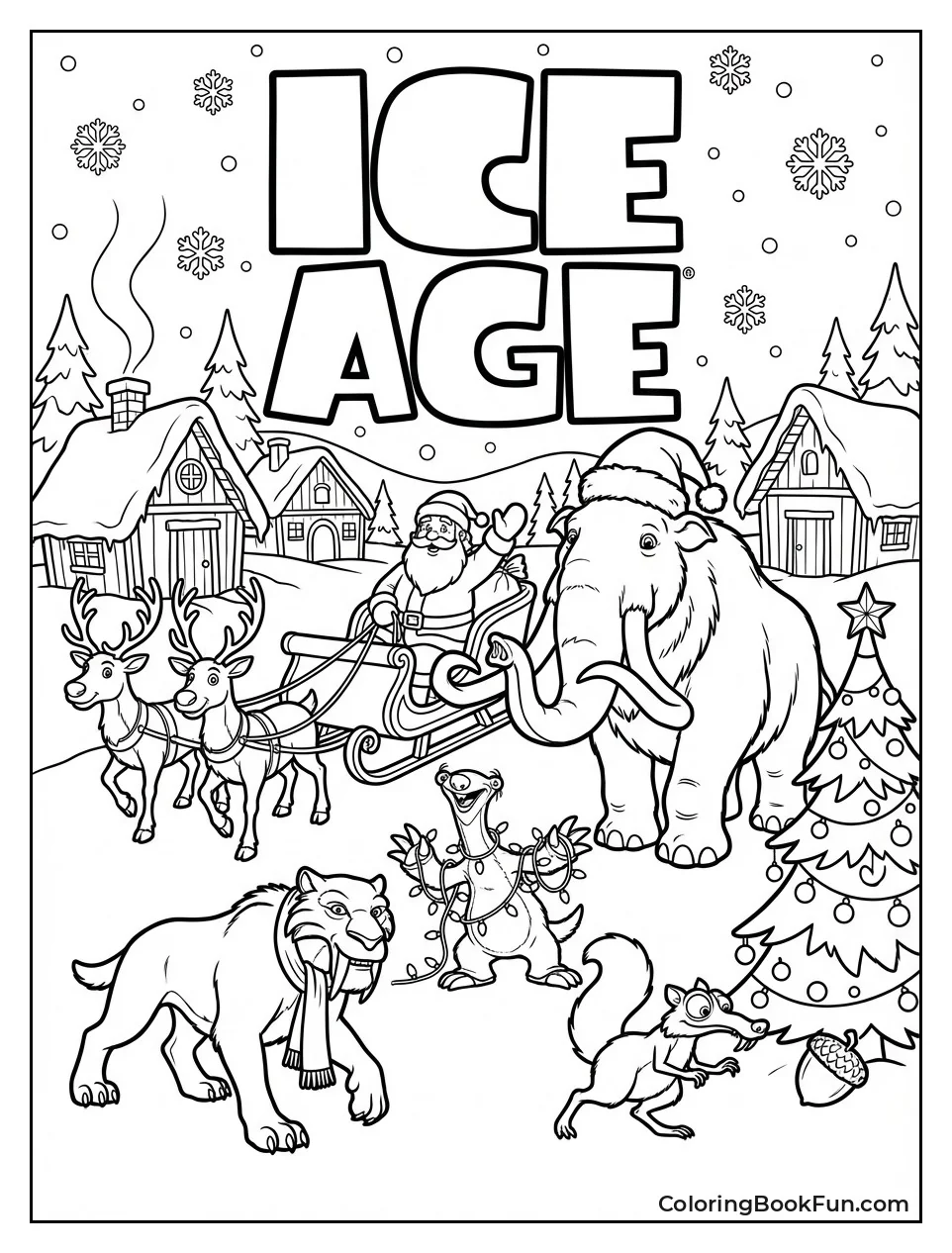 Santa Visits Mammoth Herd