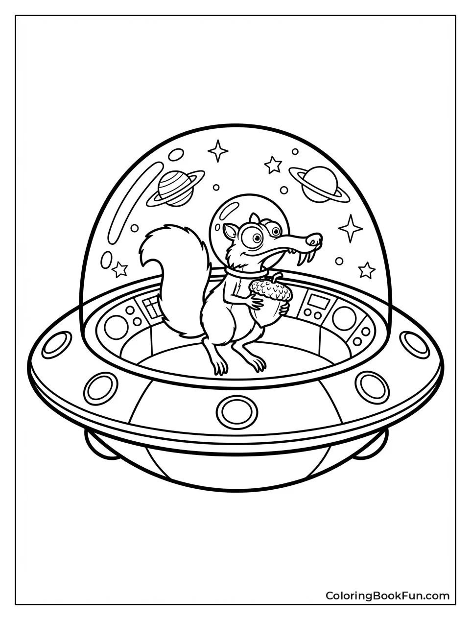 Scrat Floats in Spaceship