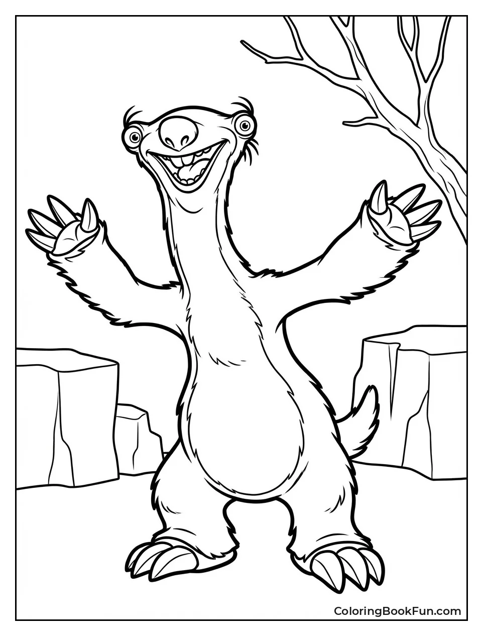 Smiling Sloth Sid Reaches Out