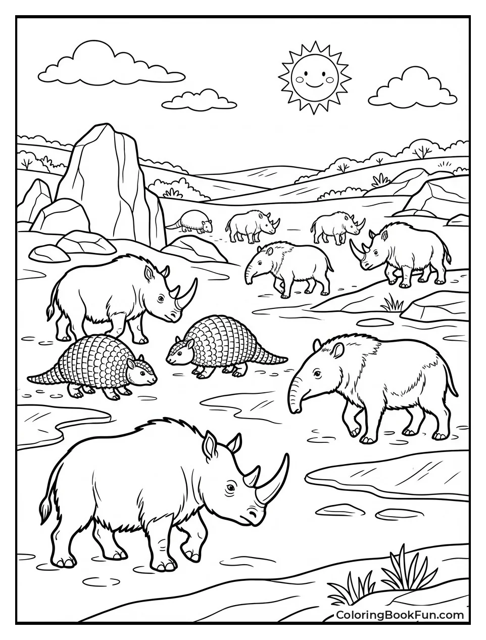 Animals Migrate Across Tundra