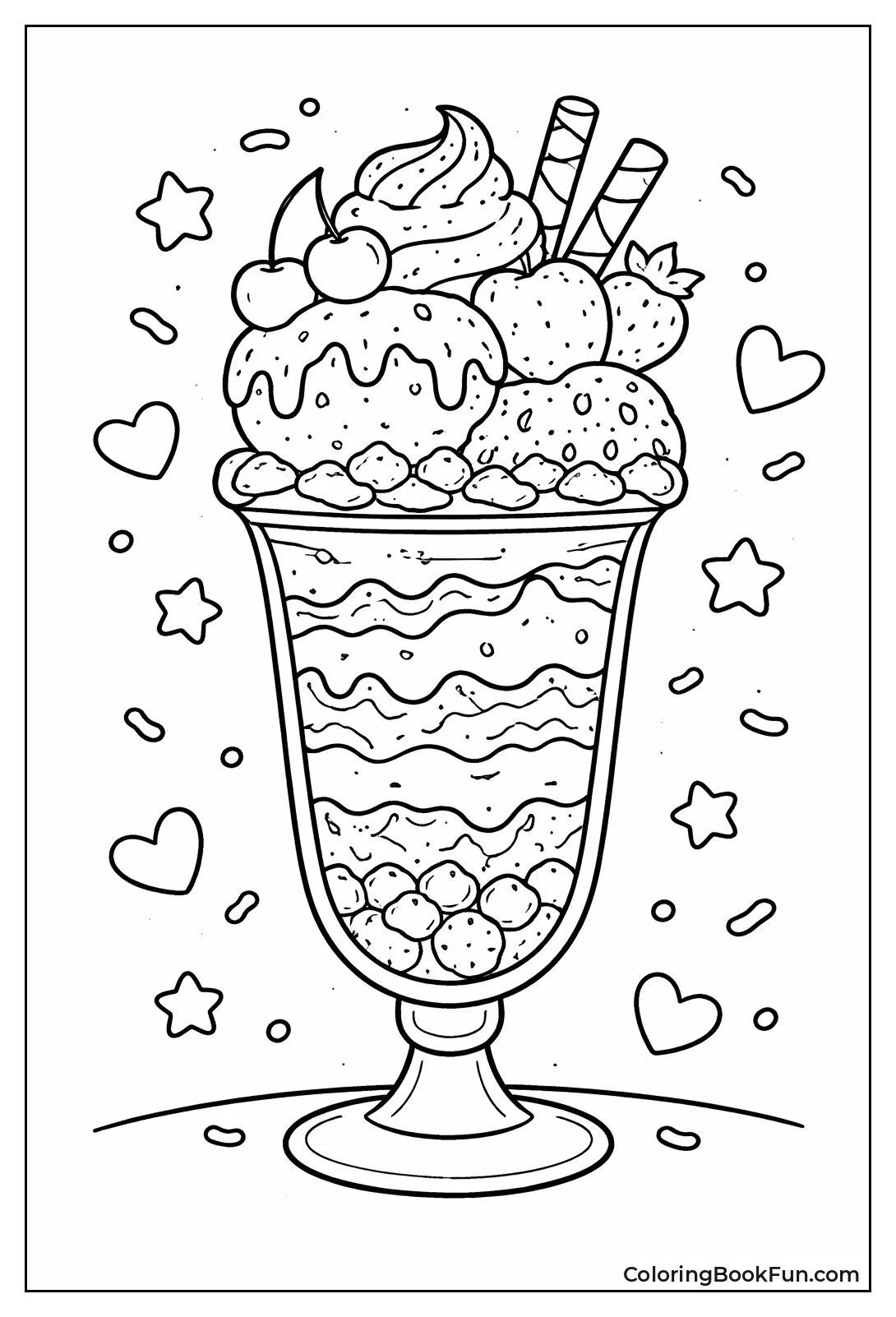 Layered Cherry Ice Cream Parfait