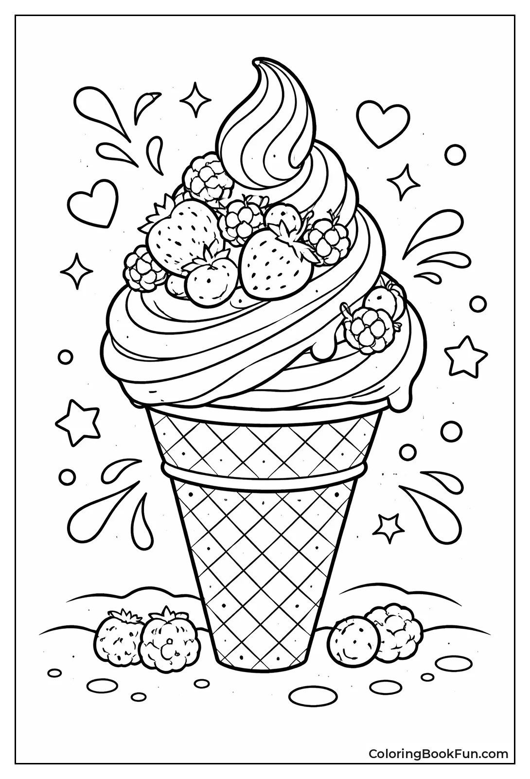 Frozen Yogurt Swirl Cone