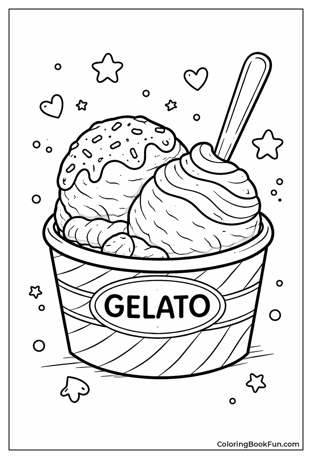 Italian Gelato Cup with Spoon