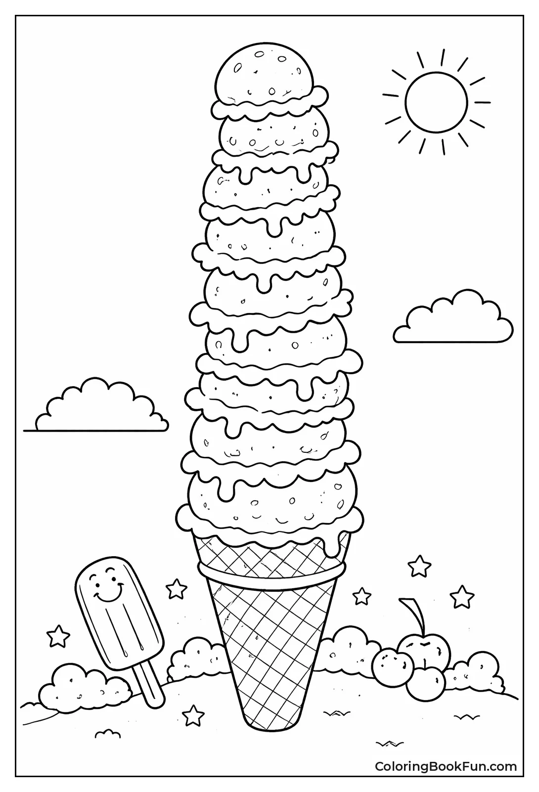 Giant Tower of Ice Cream