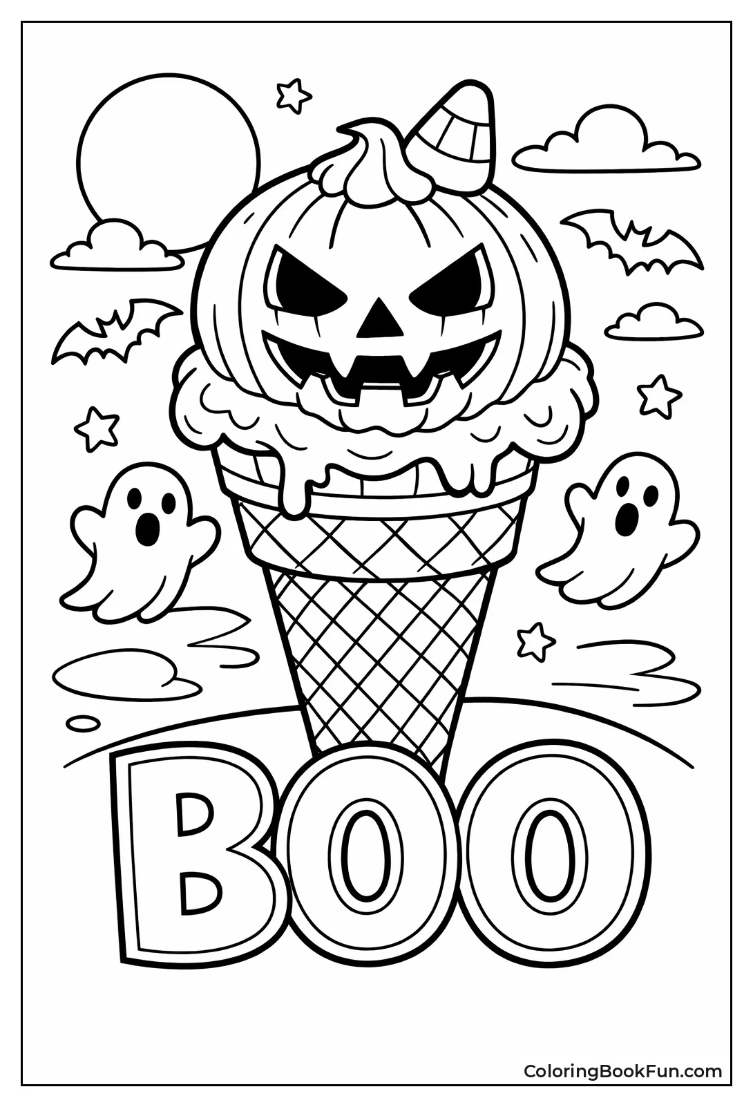 Pumpkin Scoop with Spooky Face