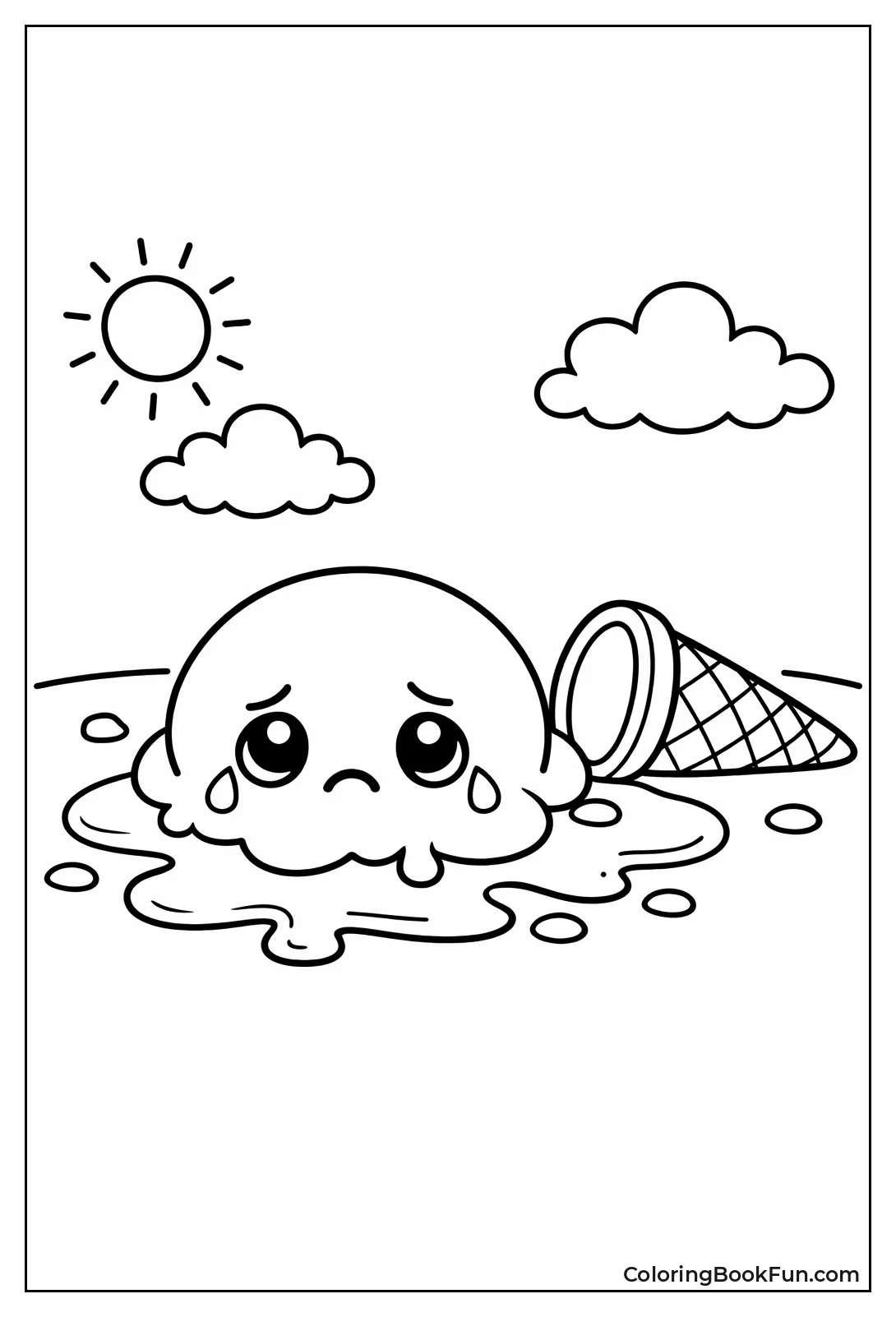 Sad Melting Ice Cream Scoop