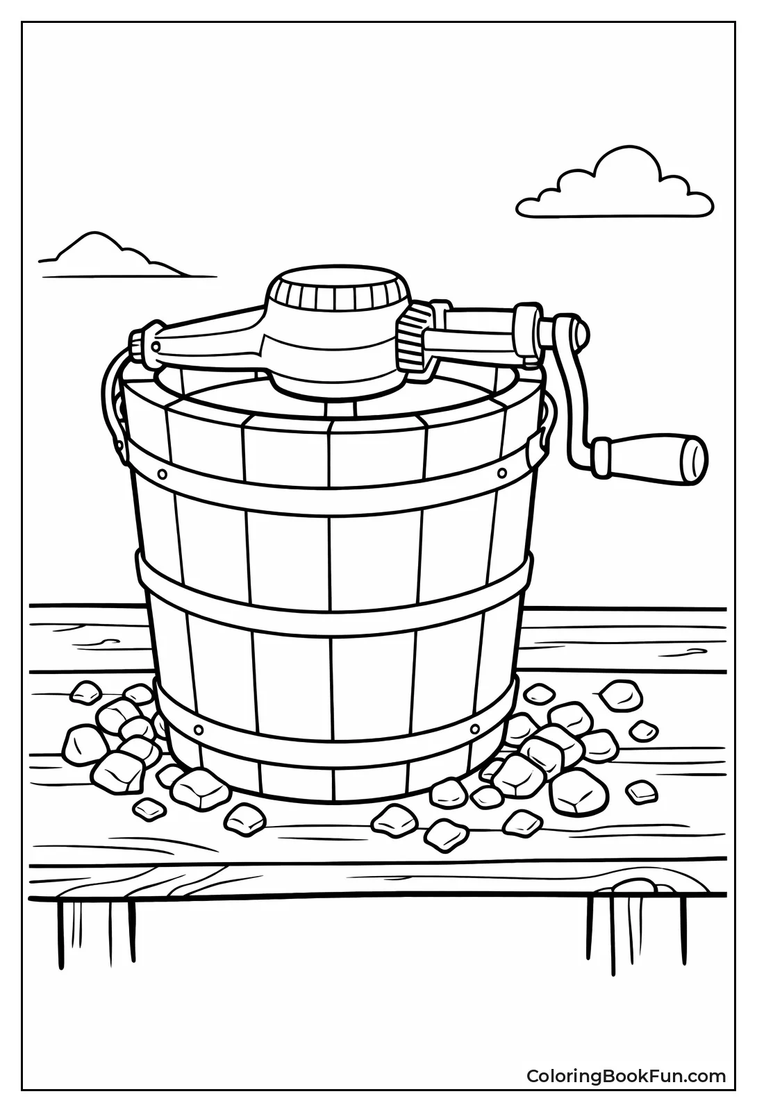 Vintage Ice Cream Churn Bucket