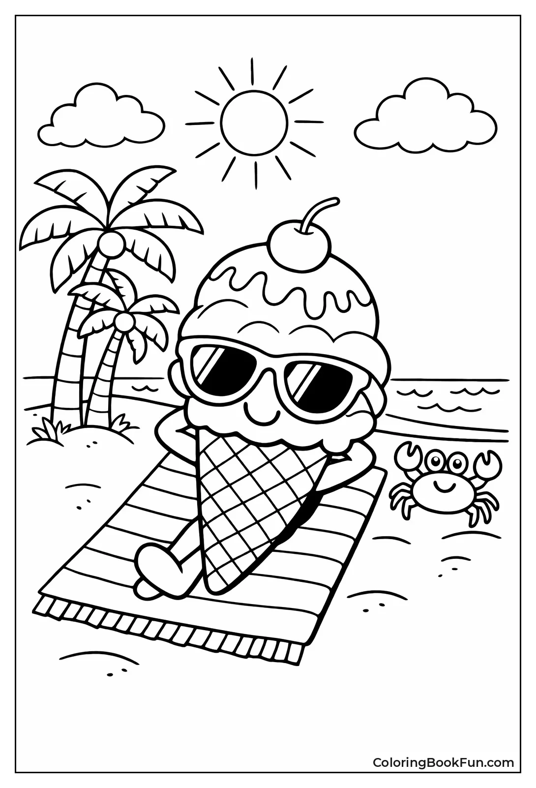 Beach Cone with Sunglasses