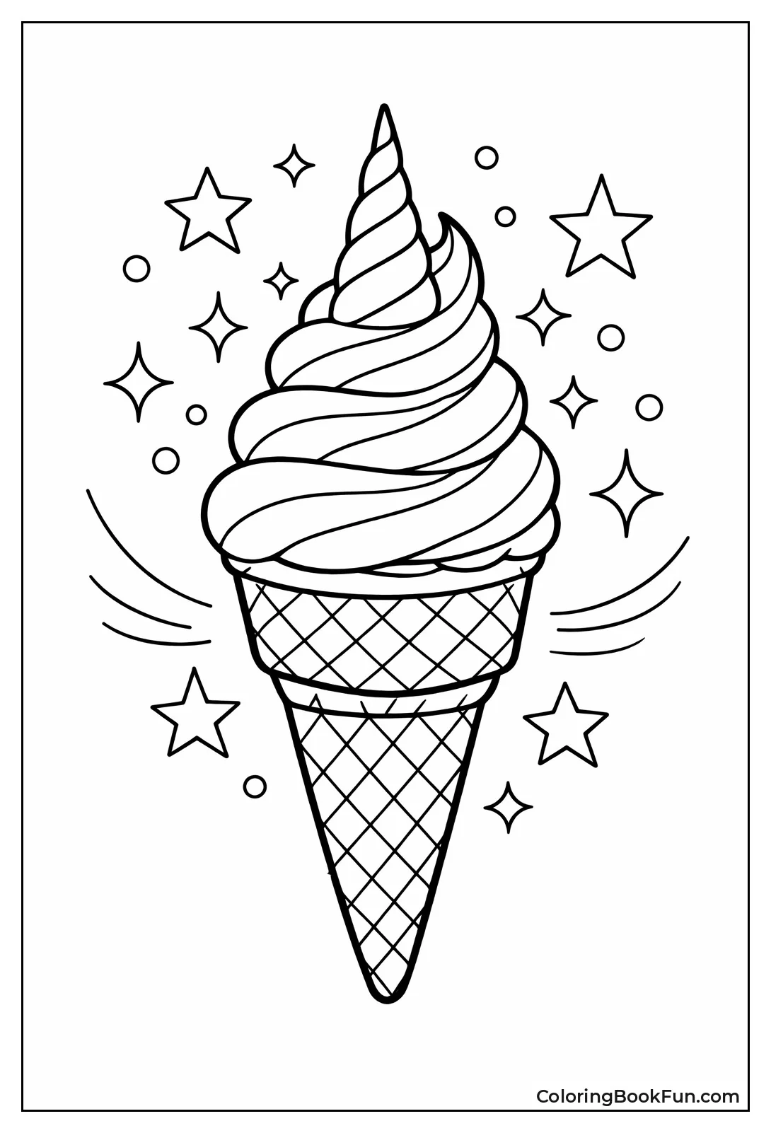 Unicorn Rainbow Swirl Cone