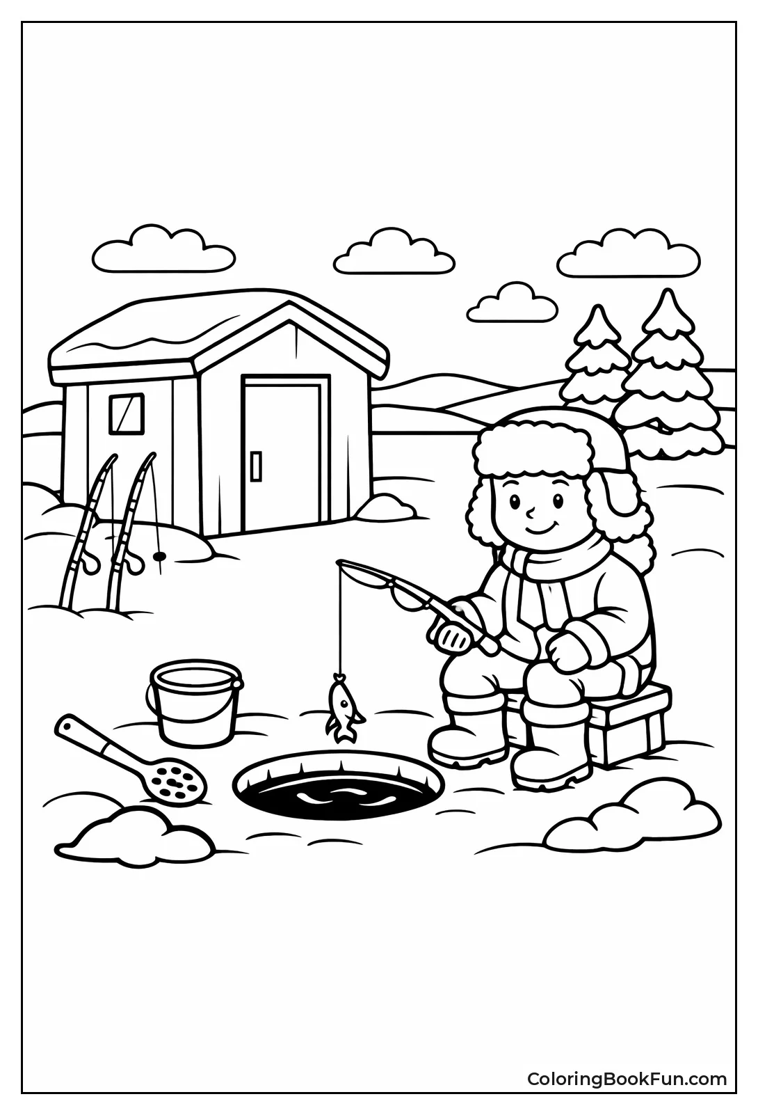 Ice Hole Fishing Hut