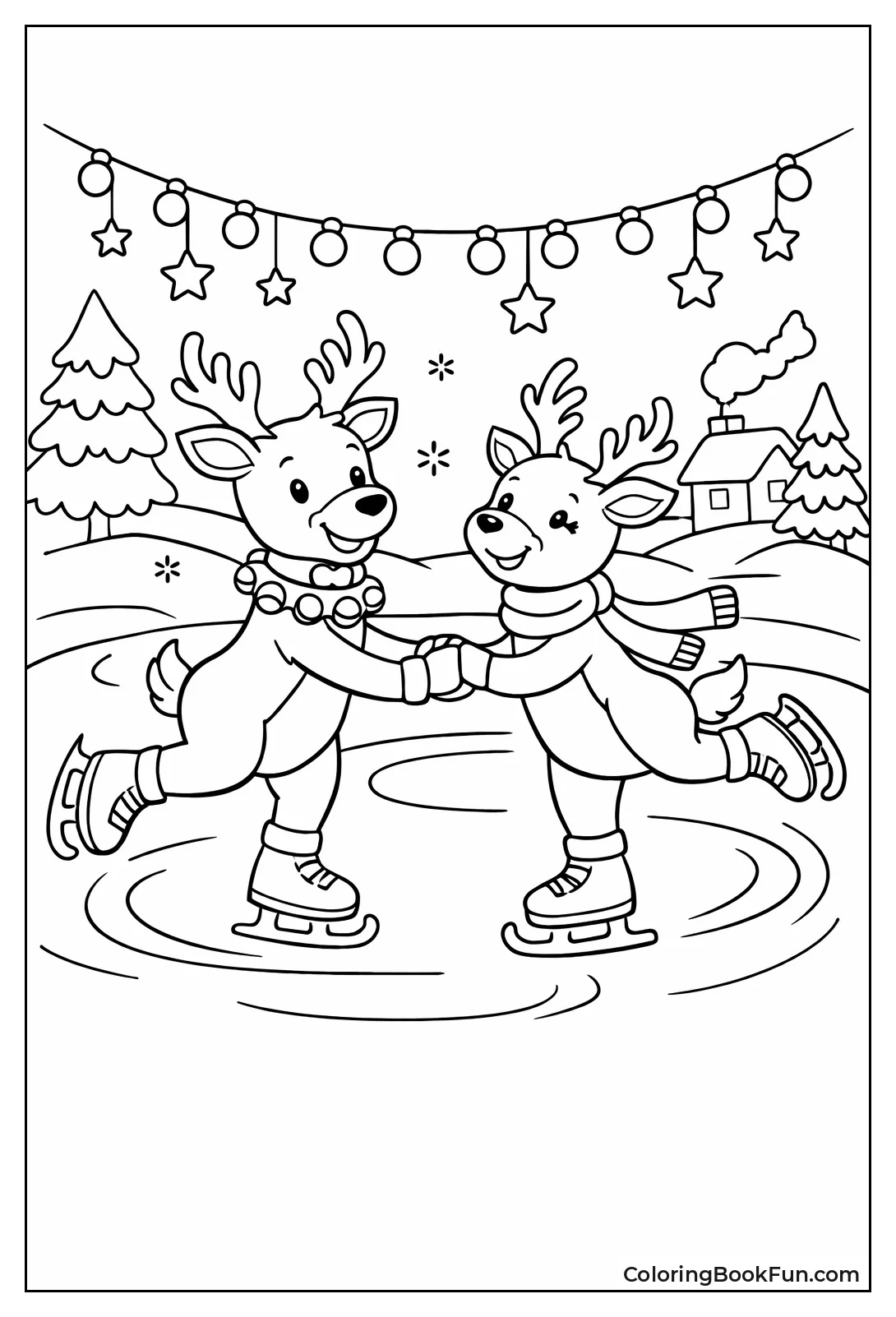 Reindeer Skates on Ice