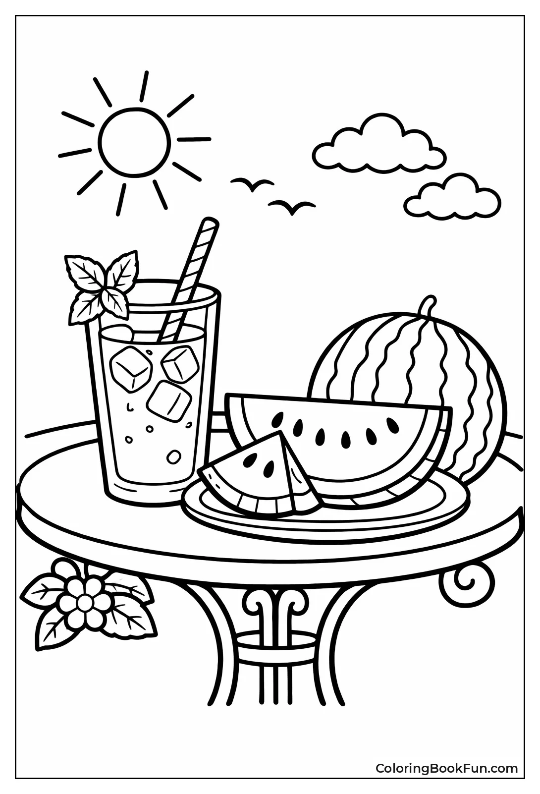 Glass of Iced Watermelon Juice