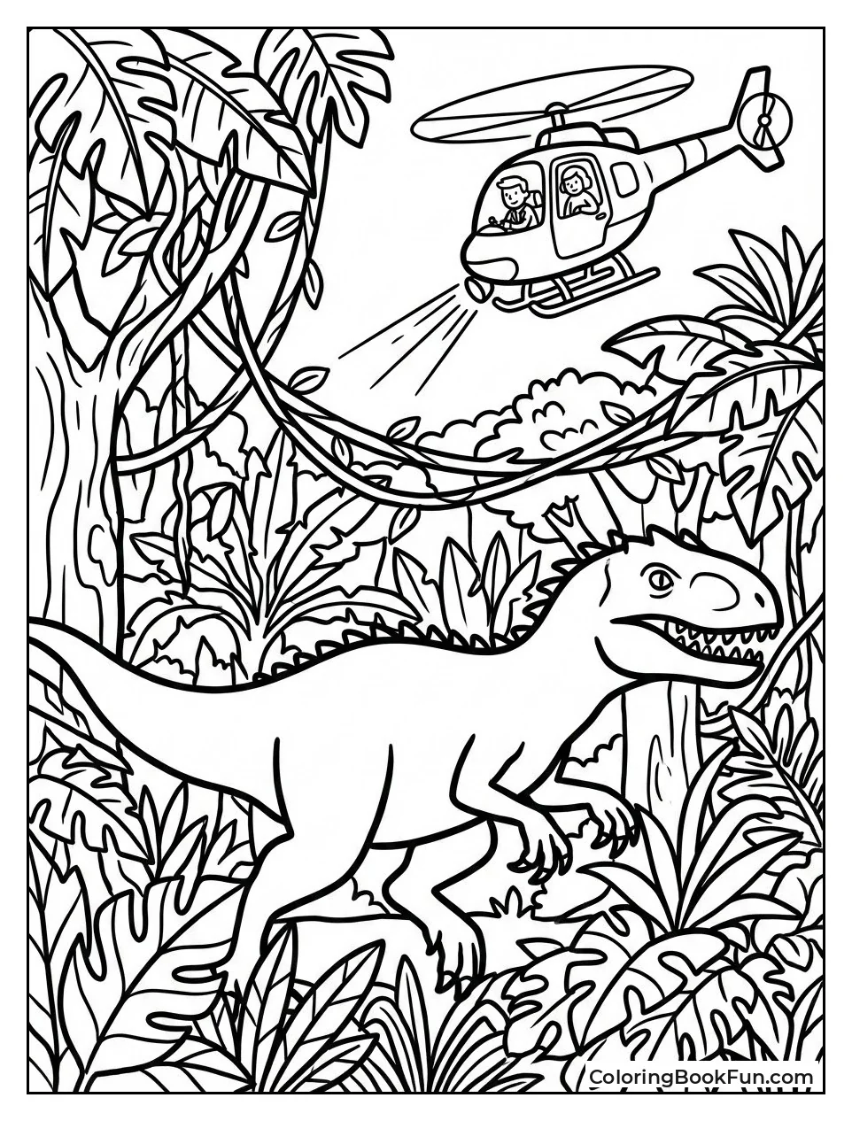 Helicopter Tracks Indominus Rex