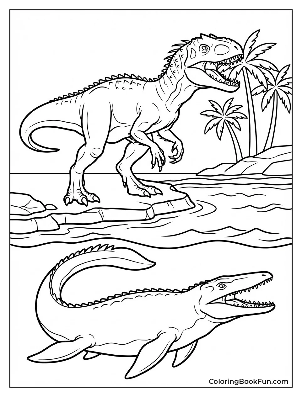 Indominus Rex at Lagoon Edge