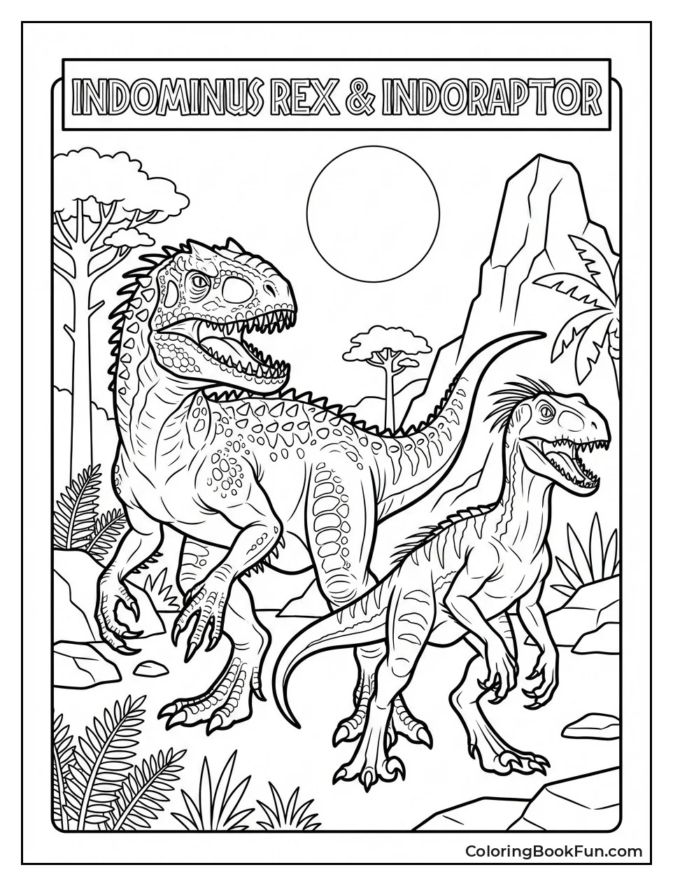 Realistic Indoraptor and Indominus Rex