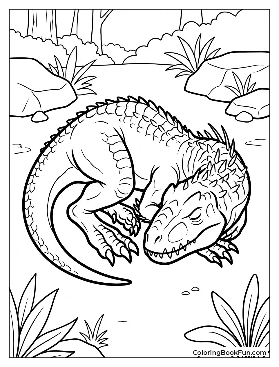 Indominus Rex Rests in Clearing