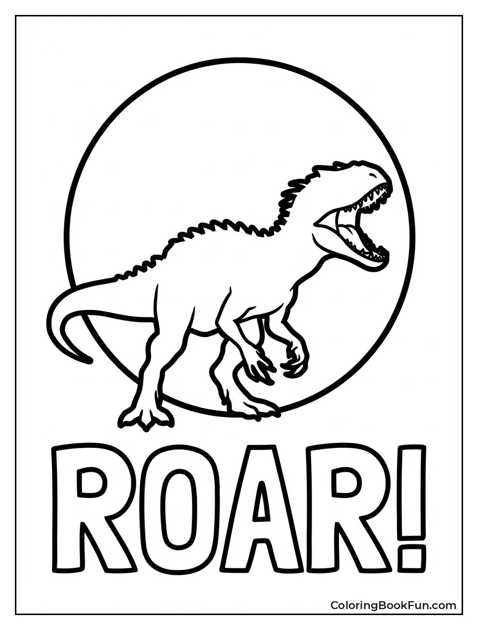 Roaring Indominus Rex Silhouette