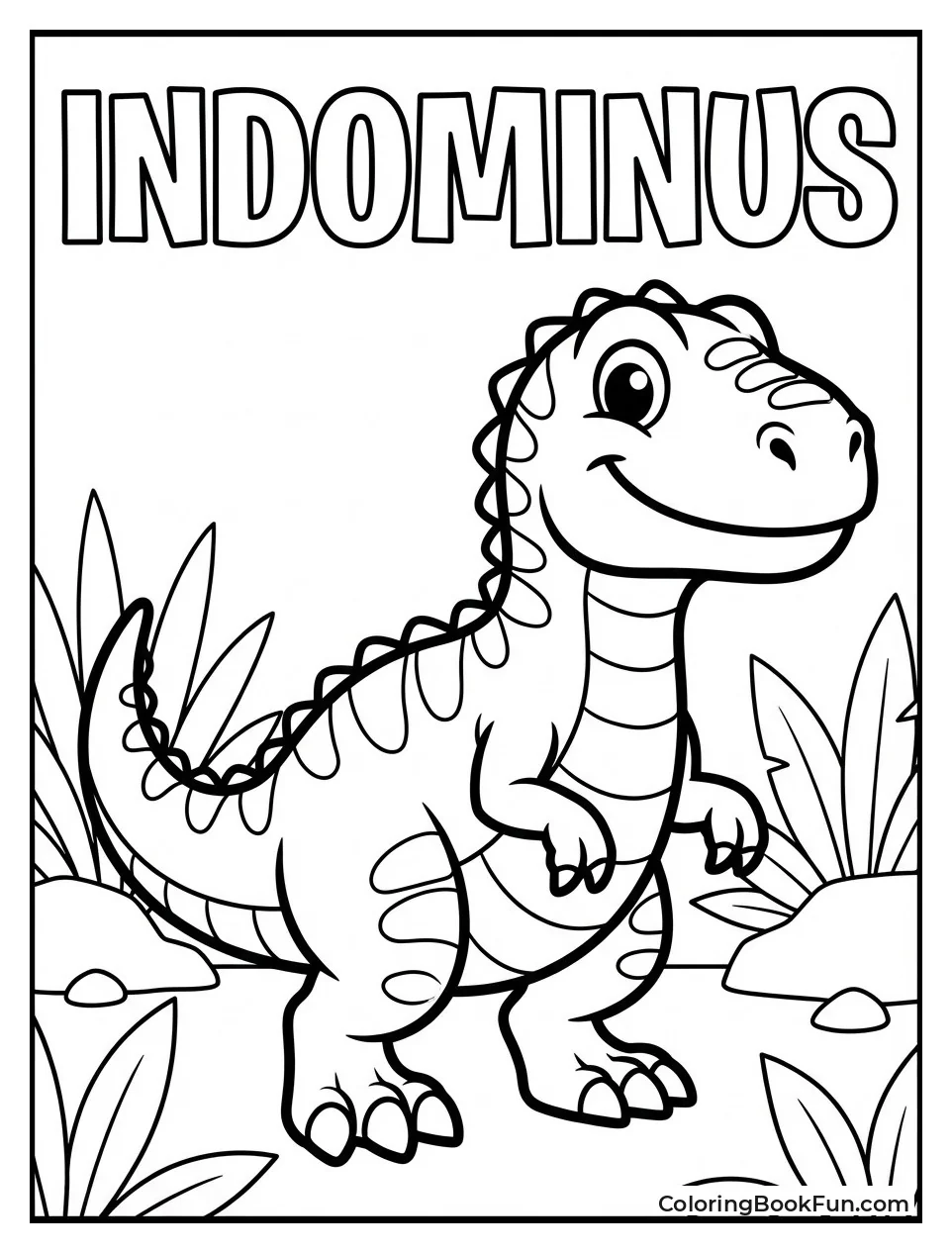 Smiling Cartoon Indominus Rex