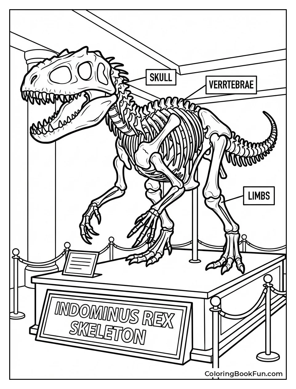 Indominus Rex Skeleton Display