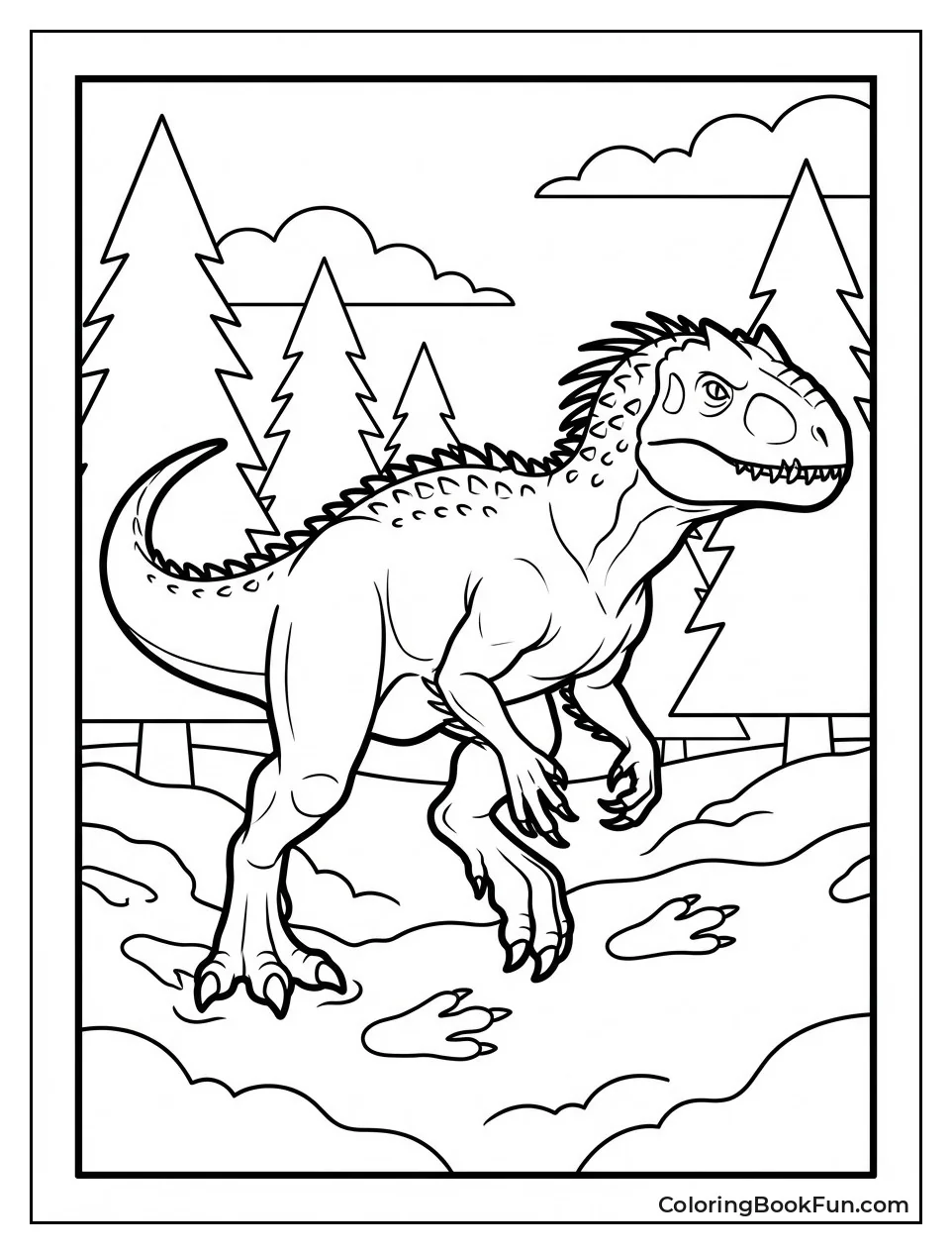 Indominus Rex in Snowy Forest