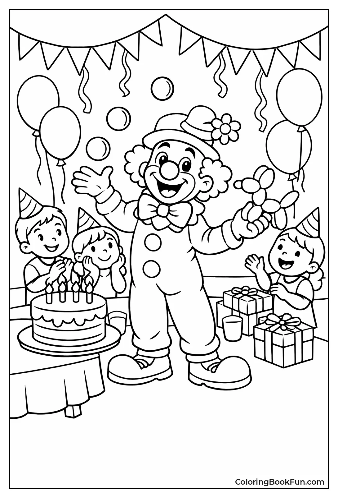 Party Clown with Kids