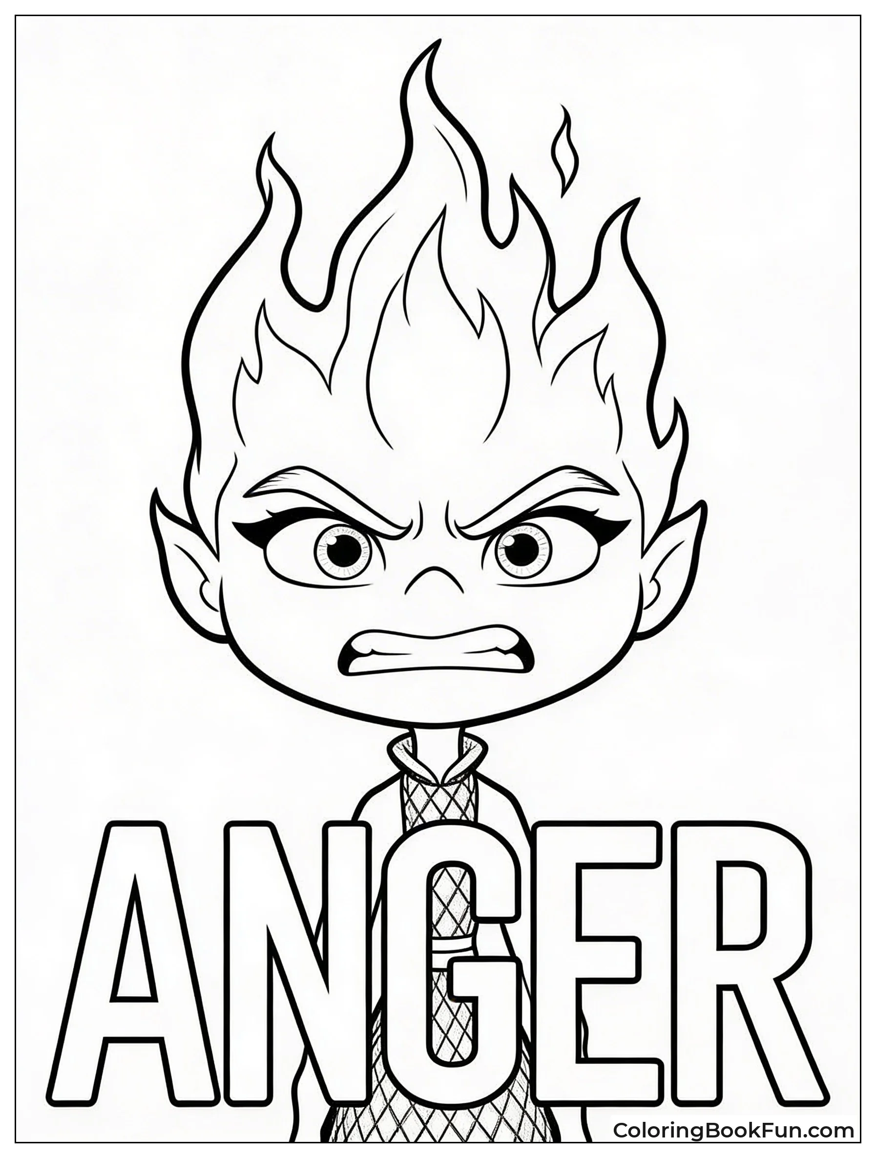 Anger Bursts with Head Flames