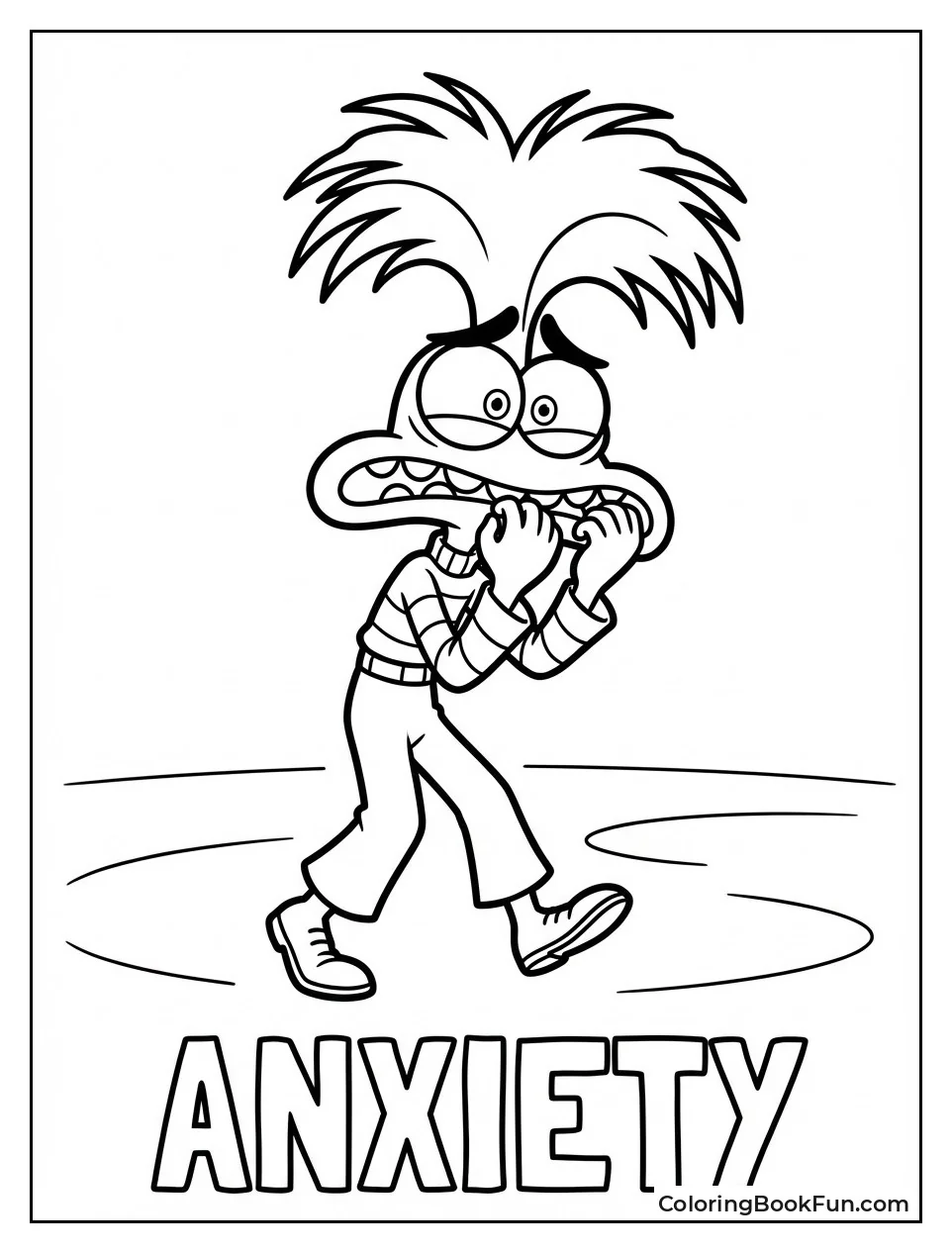 Anxiety Paces and Bites Nails