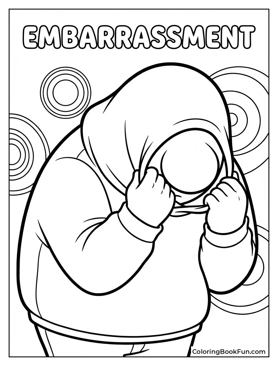 Embarrassment Hides under Pink Hoodie