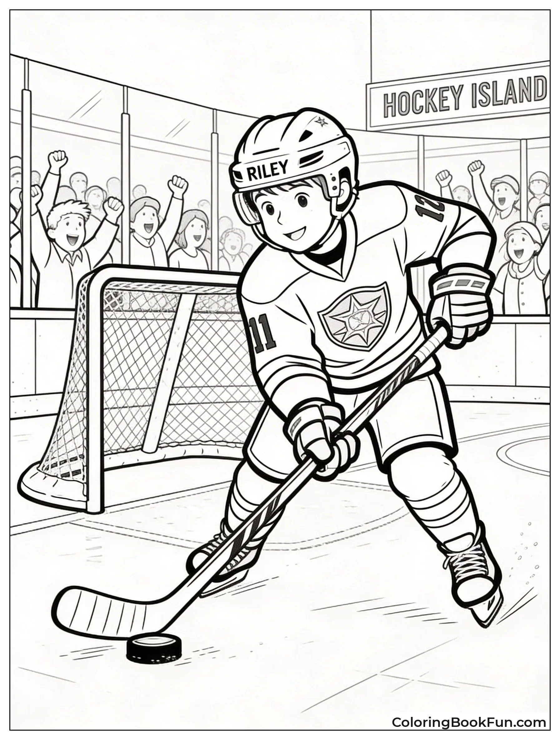 Riley Scores Goal with Cheers