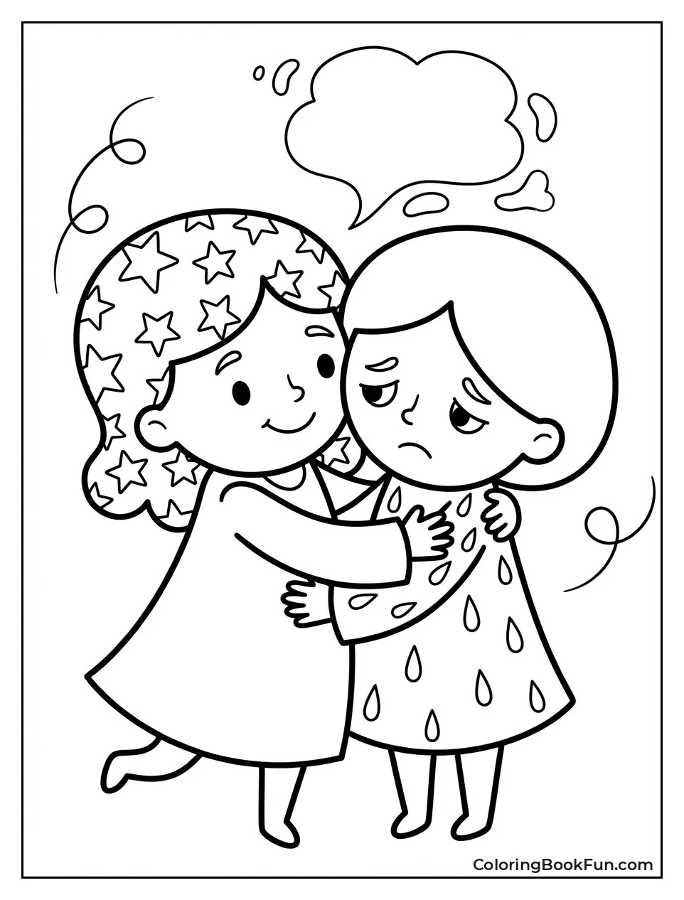 Joy Hugs Sadness Warmly