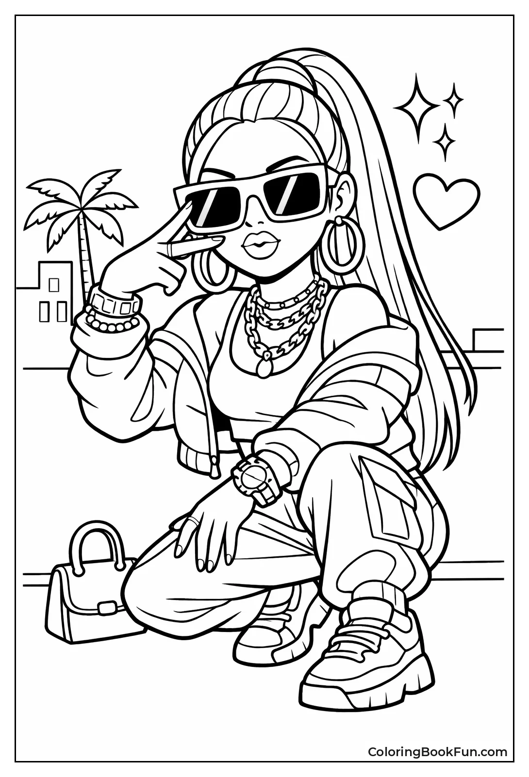 Baddie Poses with Oversized Sunglasses