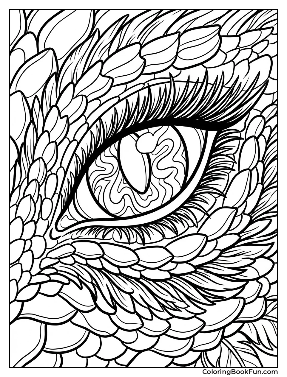 Glowing Dragon Eye Closeup