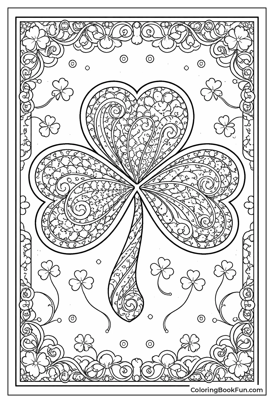 Intricate Adult Shamrock Pattern