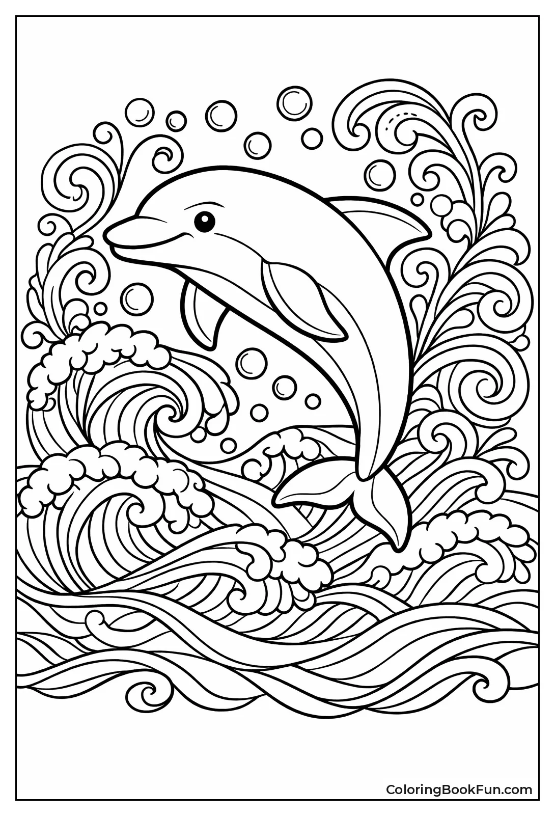 Intricate Swirling Dolphin Patterns