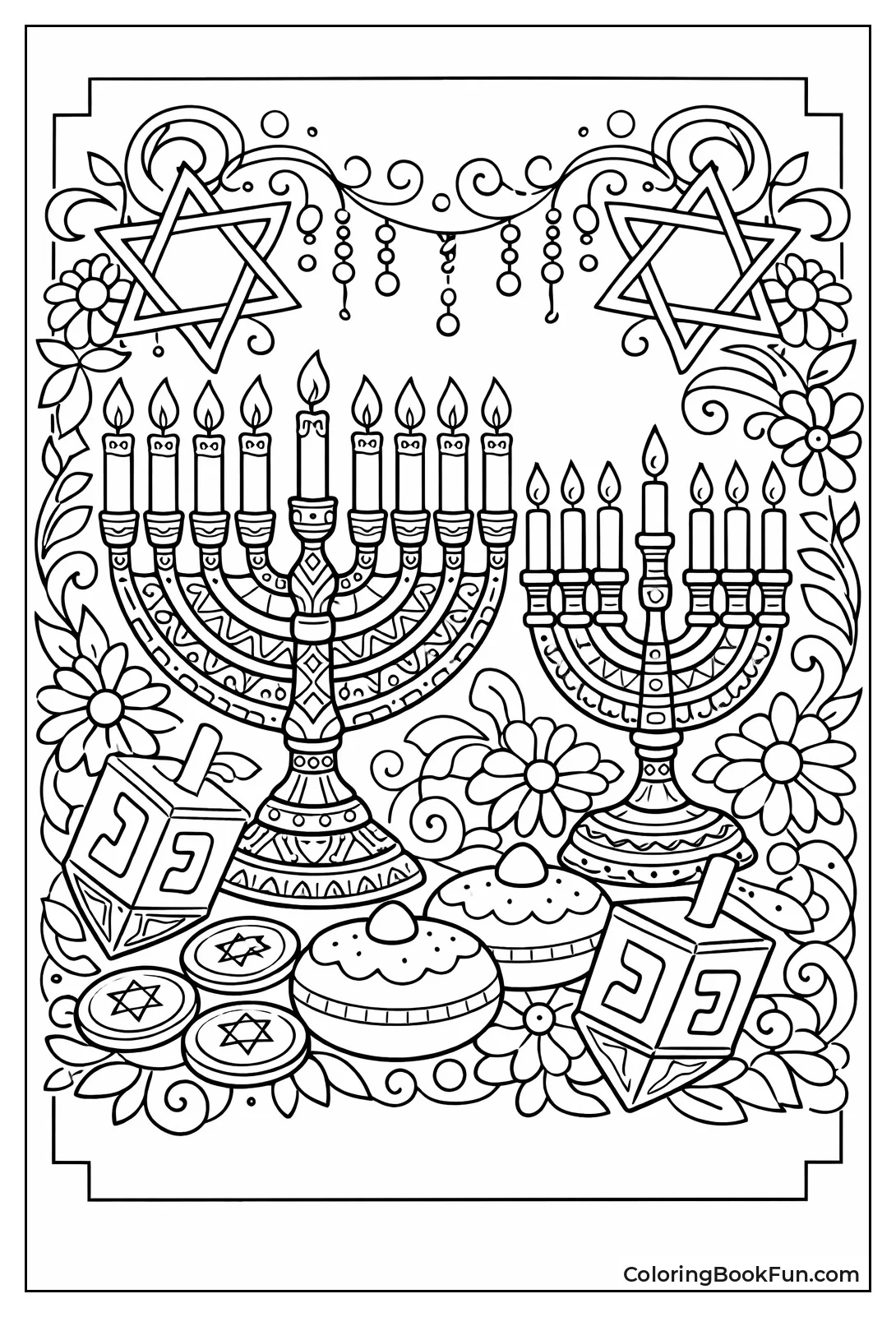 Ornate Hanukkah Pattern Designs