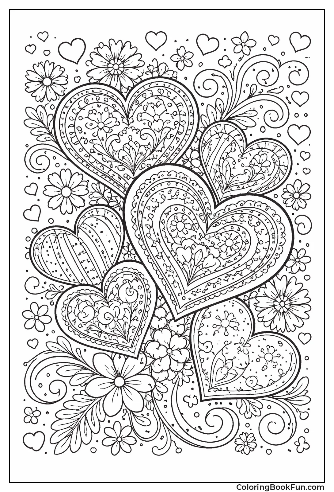 Detailed Intricate Heart Lines