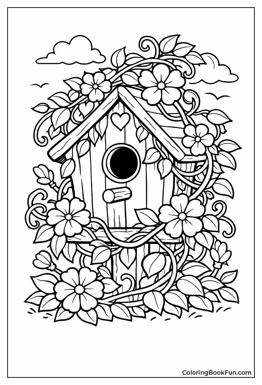 Vines Wrap Birdhouse Tight