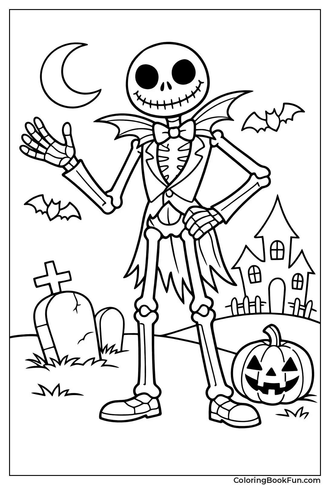 Tall Grinning Jack Skeleton