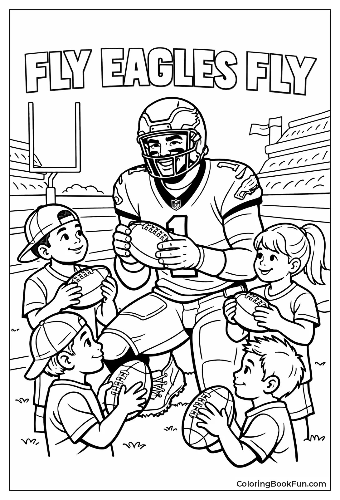 Jalen Teaches Kids Football