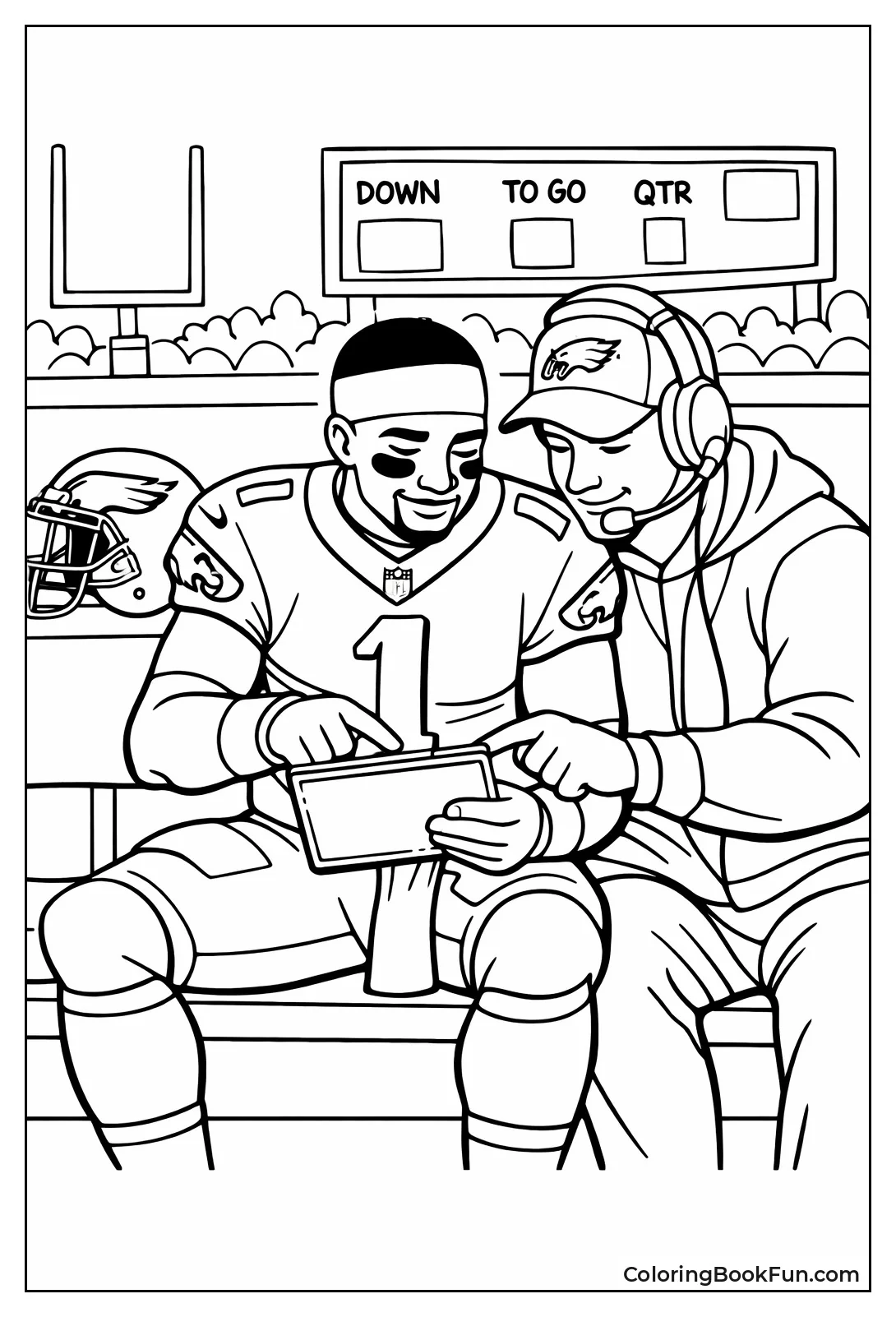 Jalen Studies Plays on Tablet