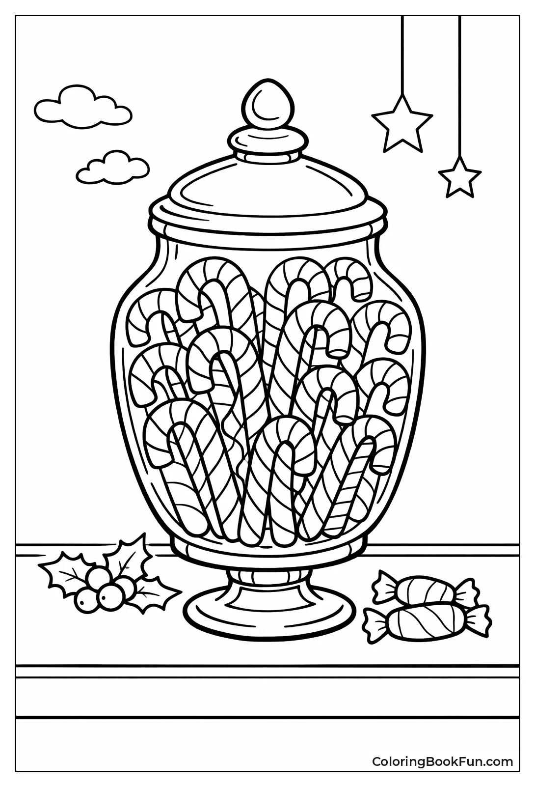 Jar Full of Candy Canes