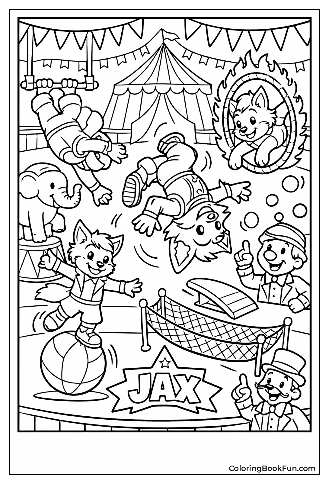 Jax Flips in Circus Ring